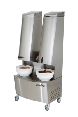 TB20-2 chocolate tempering machine with two 20 kg tanks for different chocolate types