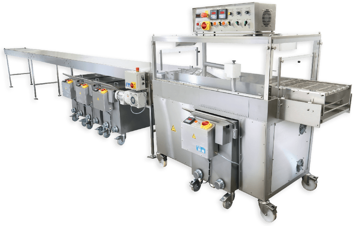 Cheese waxing machine